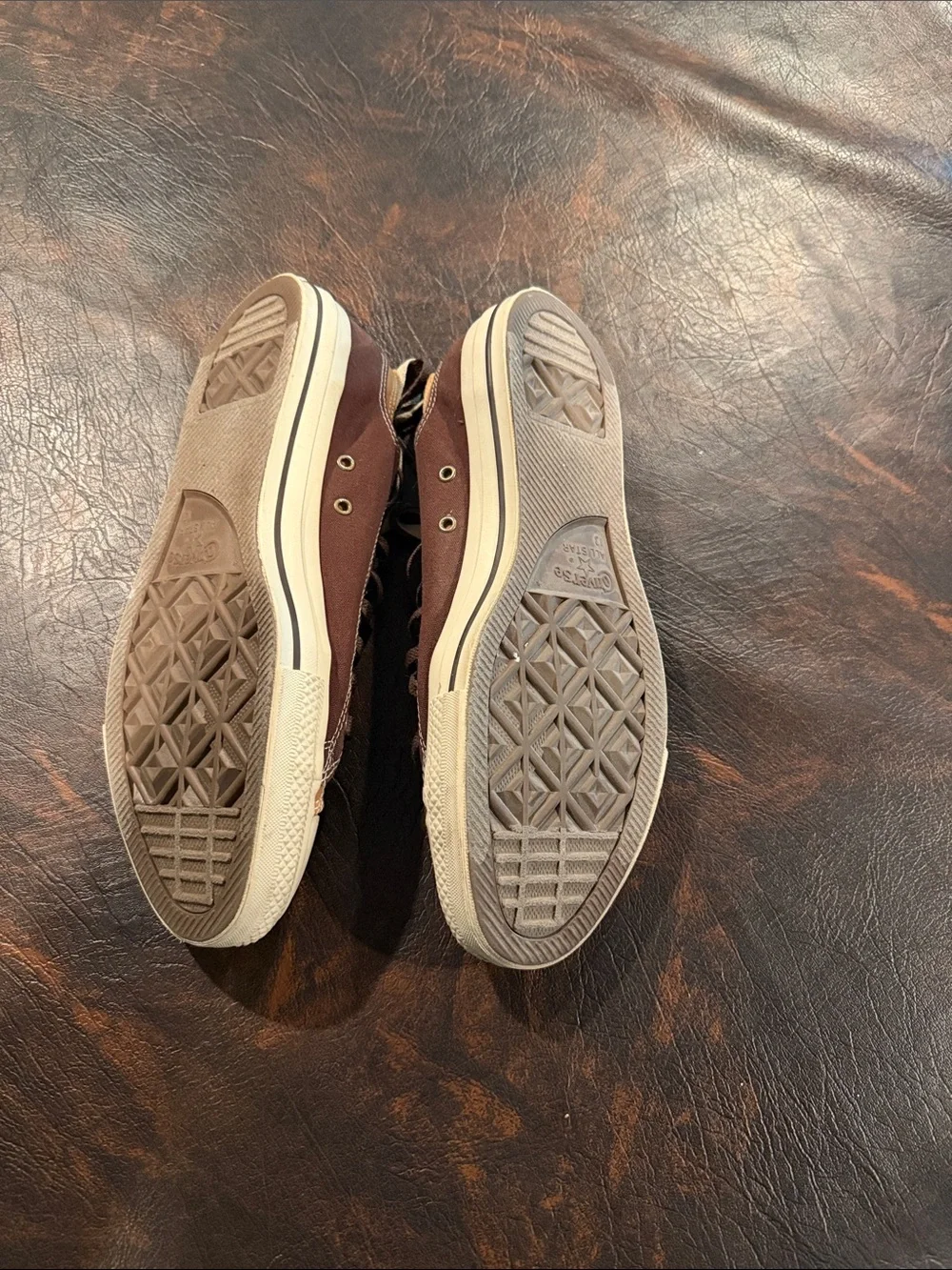 Converse Low-Top Canvas Sneakers in Brown and Tan - Picture 5 of 6
